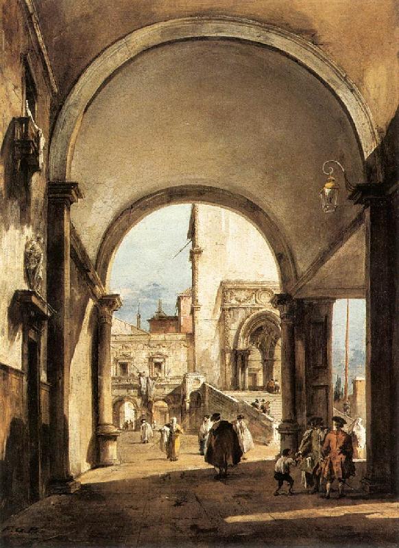 GUARDI, Francesco An Architectural Caprice Germany oil painting art